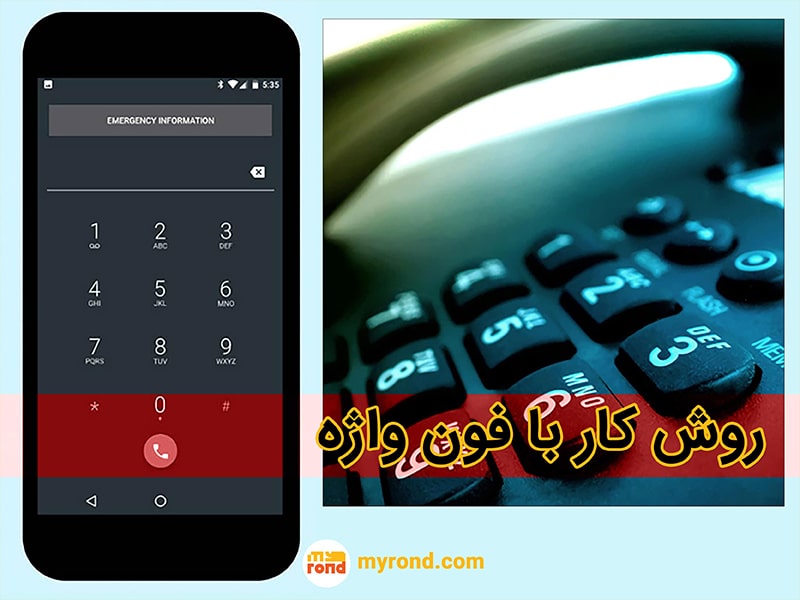 حروف روی تلفن