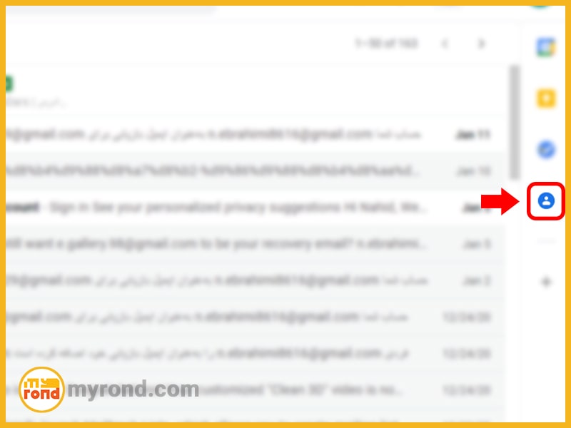 بازیابی مخاطبین از جیمیل